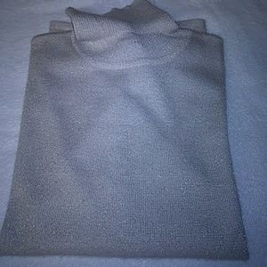 Susan Graver Style Turtleneck Metallic Sweater